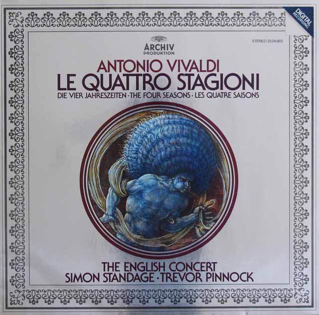 スタンデイジ、ピノックのヴィヴァルディ/「四季」　独ARCHIV　3729　LP レコード