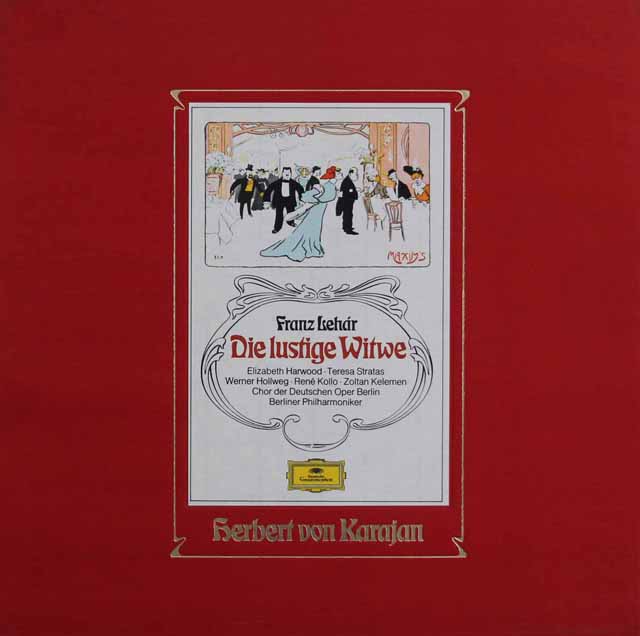 カラヤンのレハール/喜歌劇「メリー・ウィドウ」全曲　独DGG　3729　LP レコード