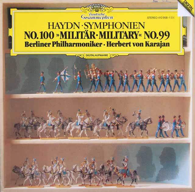 カラヤンのハイドン/交響曲第100番「軍隊」ほか　独DGG　3730　LP レコード