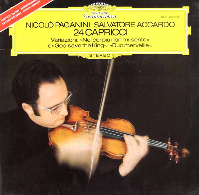 アッカルドのパガニーニ/24の奇想曲ほか　独DGG　3730　LP レコード