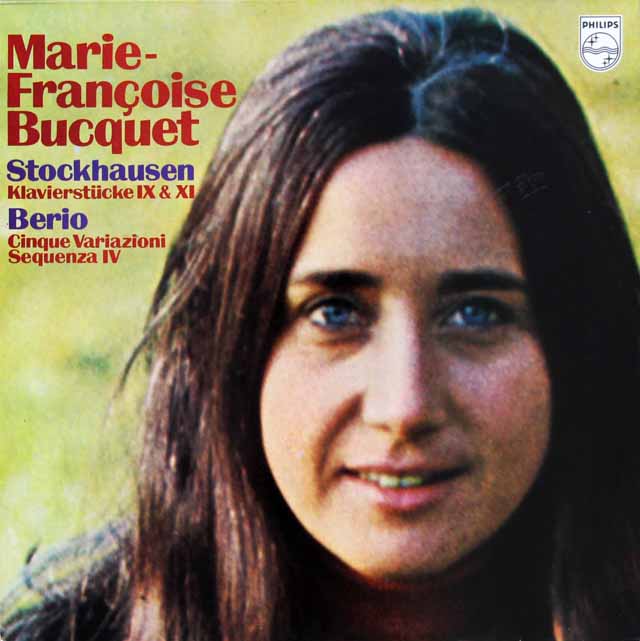 ビュケのシュトックハウゼン、ベリオ/ピアノ作品集　蘭PHILIPS　3730　LP レコード