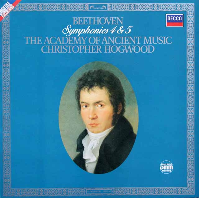 ホグウッドのベートーヴェン/交響曲第4&5番「運命」　独DECCA　3730　LP レコード