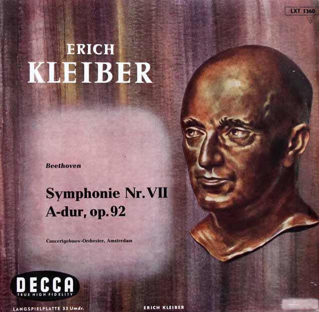 エーリヒ・クライバーのベートーヴェン/交響曲第7番　独DECCA　3731　LP レコード
