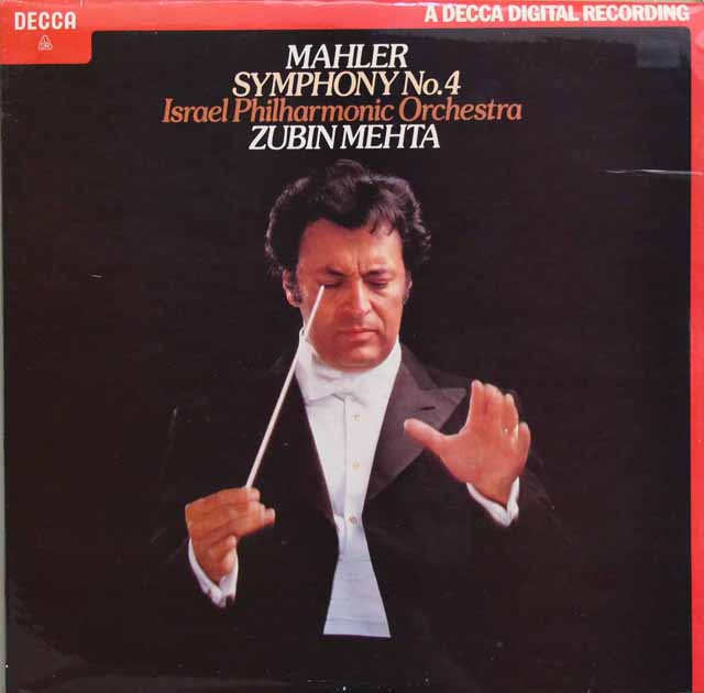【オリジナル盤】　メータのマーラー/交響曲第4番　英DECCA　3731　LP レコード