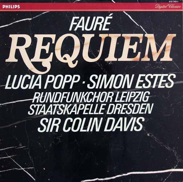デイヴィスのフォーレ/レクイエム　蘭PHILIPS　3731　LP レコード