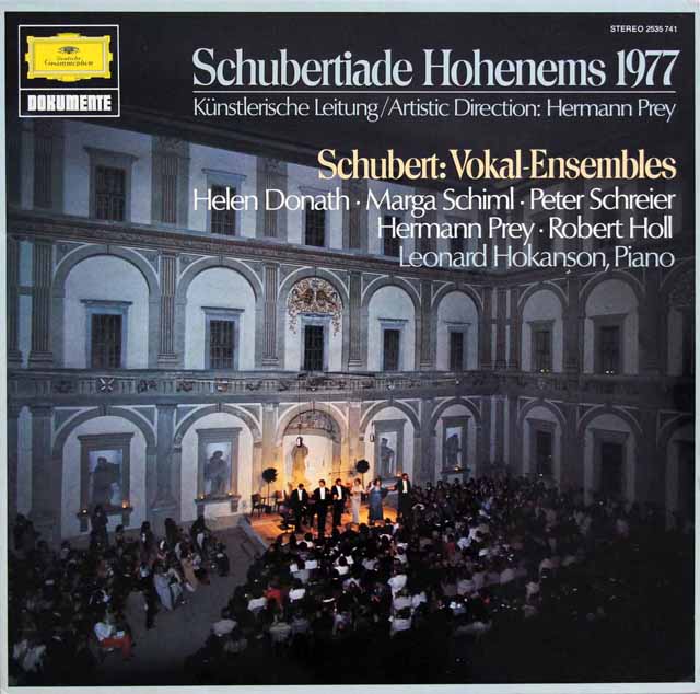 シュライアー、プライらのシューベルティアーデ1977　独DGG　3731　LP レコード