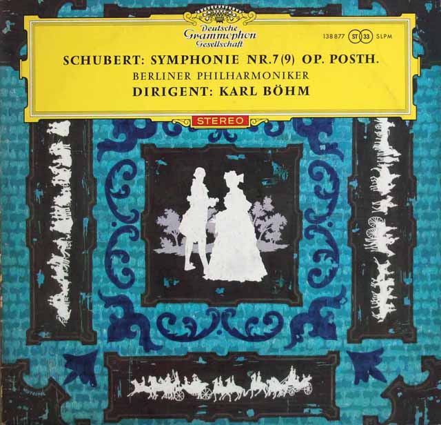 【赤ステレオ、独最初期盤】　ベームのシューベルト/交響曲第9番「ザ・グレイト」　独DGG　3732　LP レコード