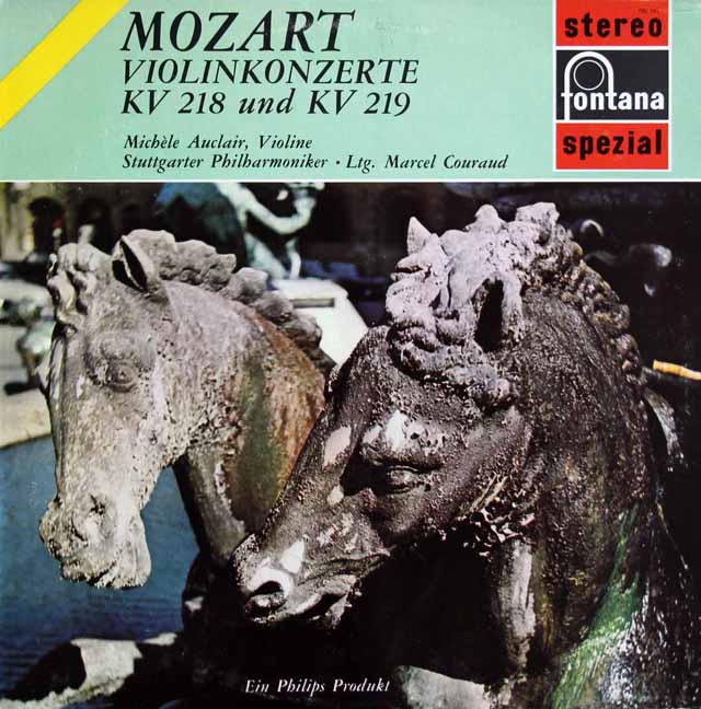 オークレールのモーツァルト/ヴァイオリン協奏曲第4、5番　蘭fontana　3732　LP レコード