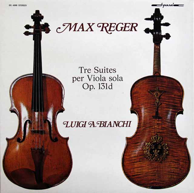 ビアンキのレーガー/無伴奏ヴィオラ組曲第1～3番　伊dynamic　3732　LP レコード