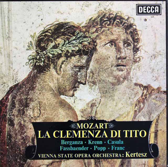 ベルガンサ、ケルテスのモーツァルト/「皇帝ティートの慈悲」全曲　英DECCA　3732　LP レコード