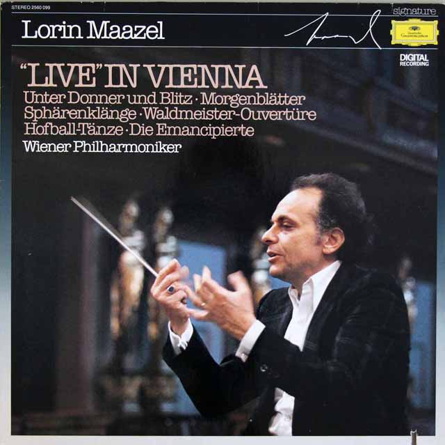 マゼールのウィーン・ライヴ　「雷鳴と稲妻」ほか　独DGG　3733　LP レコード