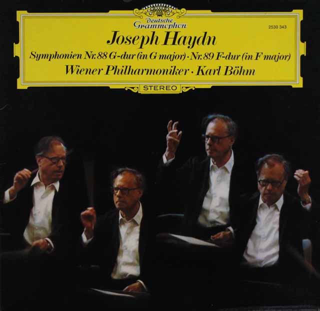 ベームのハイドン/交響曲第88番「V字」、第89番　独DGG　3733　LP レコード