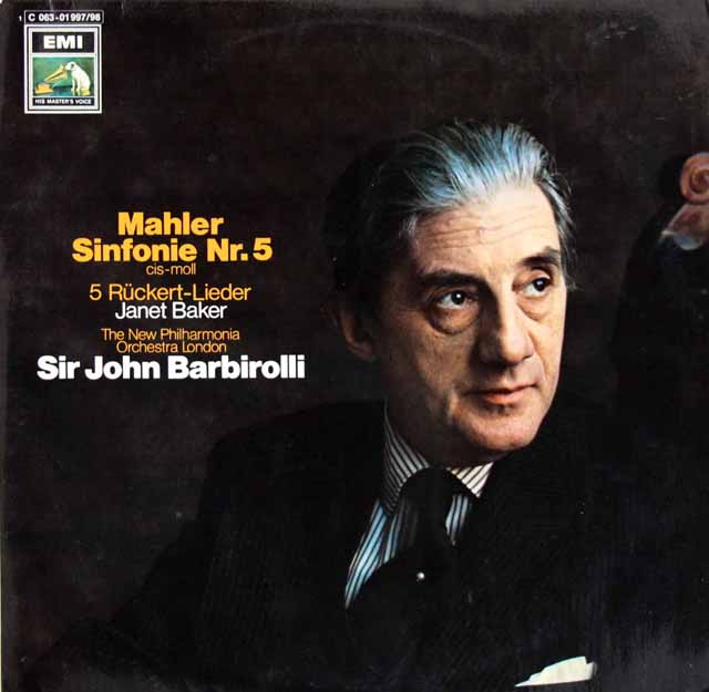 バルビローリのマーラー/交響曲第5番 ほか　独EMI　3733　LP レコード