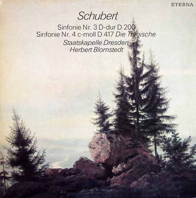 ブロムシュテットのシューベルト/交響曲第3、4番　独ETERNA　3733　LP レコード