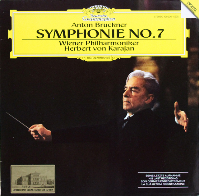 【ラストレコーディング】　ウィーン楽友協会会員向け限定盤　カラヤンのブルックナー/交響曲第7番　独DGG　3734　LP レコード