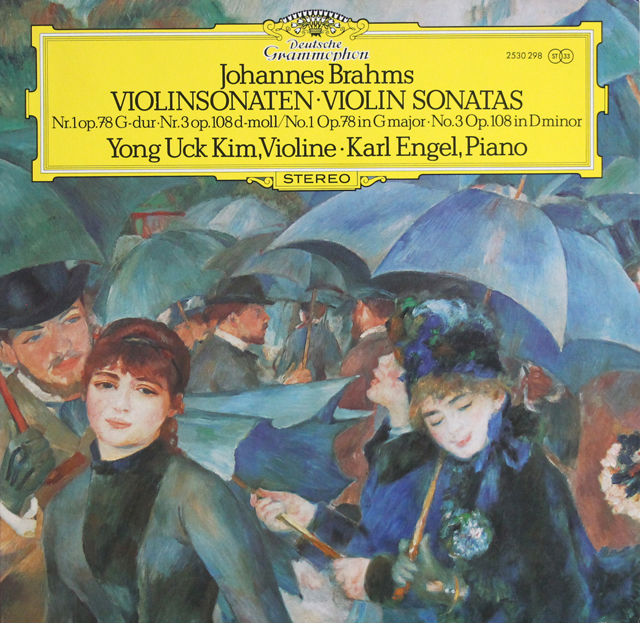 キムのブラームス/ヴァイオリンソナタ第1、3番　独DGG　3734　LP レコード