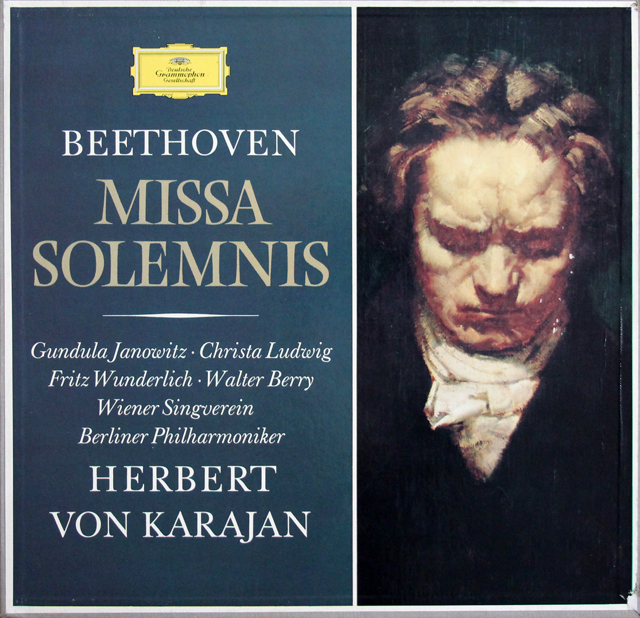 カラヤンのベートーヴェン/ミサ・ソレムニス　独DGG　3734　LP レコード