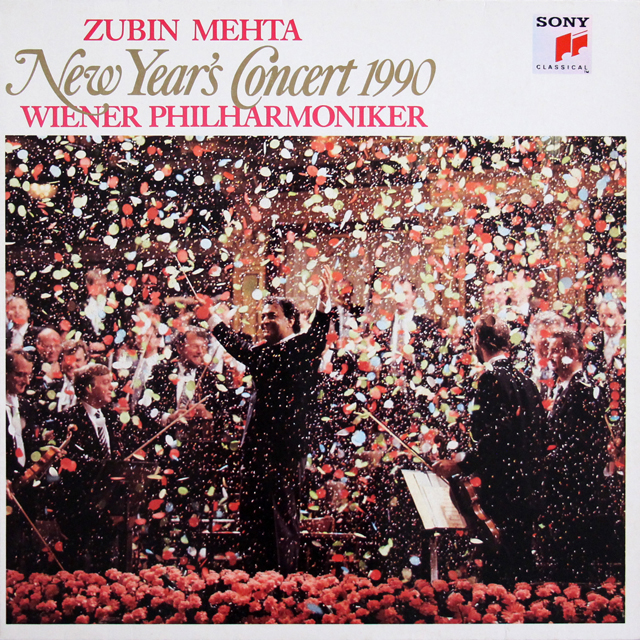 メータのニュー・イヤー・コンサート1990　独SONY CLASSICAL　3734　LP レコード