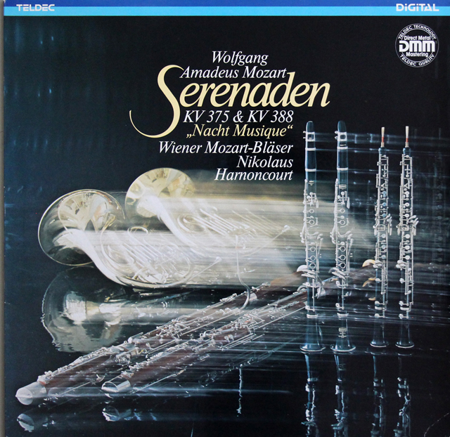 アーノンクールのモーツァルト/セレナーデ第11、12番　独TELDEC　3734　LP レコード