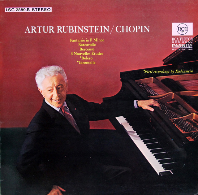 ルービンシュタインのショパン/「幻想曲」ほか　独RCA　3734　LP レコード