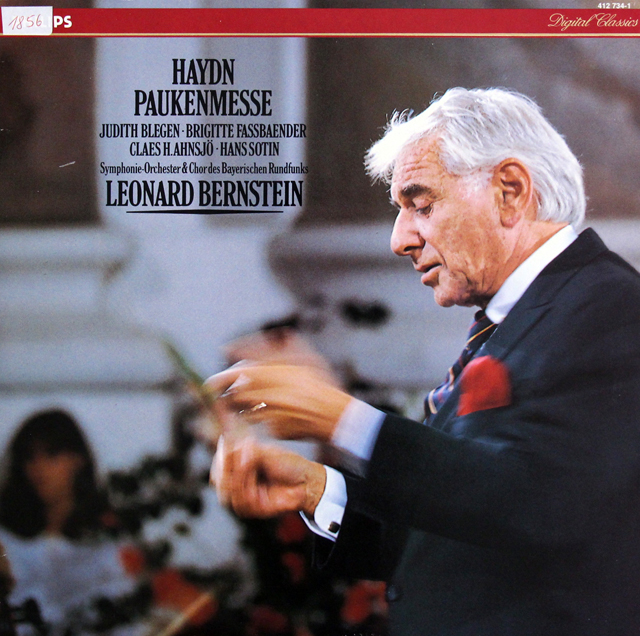 【サイン入りフォト付き】　バーンスタインのハイドン/ミサ曲第7番「戦時のミサ」　蘭PHILIPS　3734　LP レコード