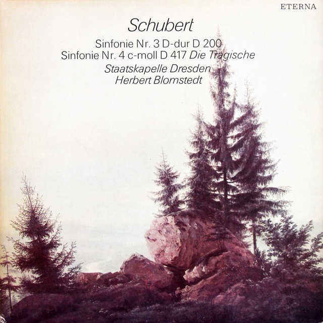 ブロムシュテットのシューベルト/交響曲第3、4番　独ETERNA　3735　LP レコード