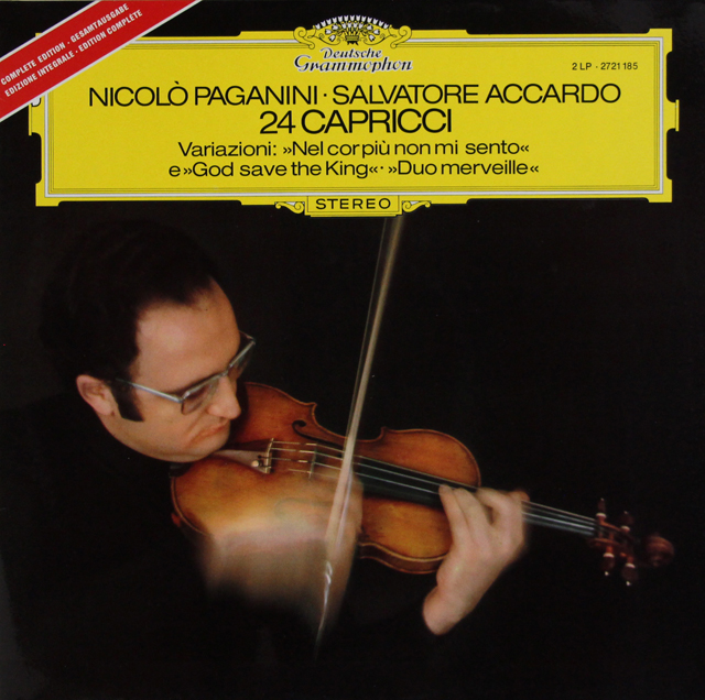 アッカルドのパガニーニ/24の奇想曲ほか　独DGG　3736　LP レコード