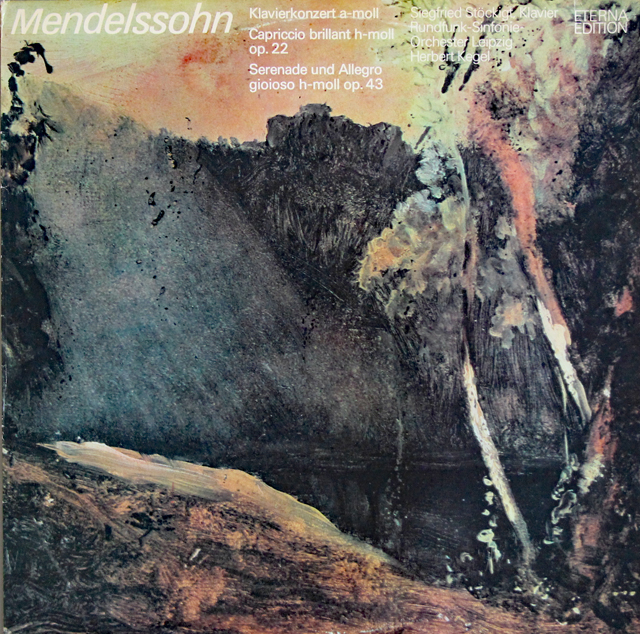 【テストプレス】　シュテッキヒト、ケーゲルのメンデルスゾーン/ピアノ協奏曲ほか　独ETERNA　3736　LP レコード