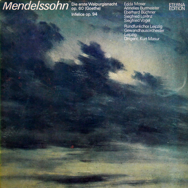【テストプレス】　マズアのメンデルスゾーン/「最初のワルプルギスの夜」　独ETERNA　3736　LP レコード