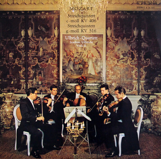 【オリジナル盤】　ウルブリヒ四重奏団らのモーツァルト/弦楽五重奏曲第2、4番　独ETERNA　3736　LP レコード