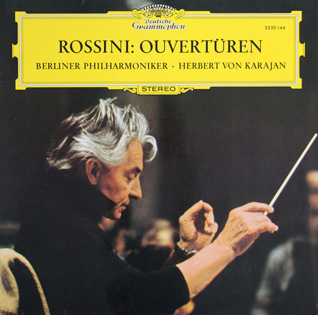 カラヤンのロッシーニ/序曲集　（「ウィリアム・テル」序曲、「セビリャの理髪師」序曲ほか）　独DGG　3737　LP レコード