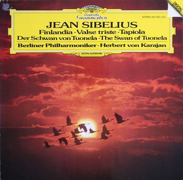 カラヤンのシベリウス/交響詩「フィンランディア」ほか　独DGG　3737　LP レコード