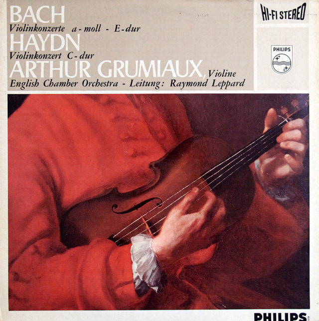 グリュミオー、レッパードのバッハ、ハイドン/ヴァイオリン協奏曲集　蘭PHILIPS　3737　LP レコード