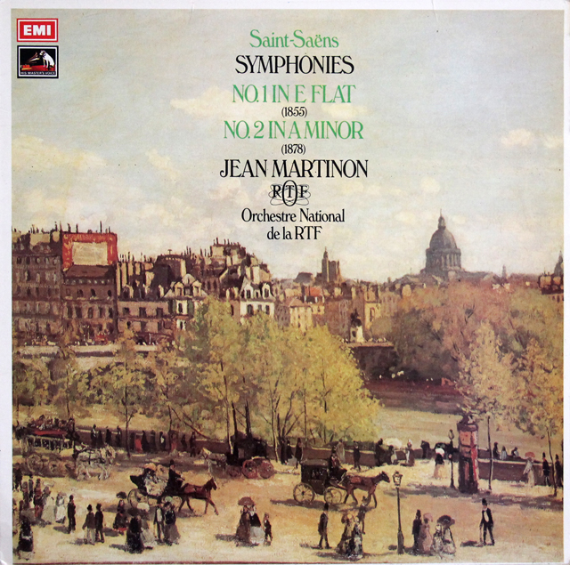 【オリジナル盤】　マルティノンのサン=サーンス/交響曲第１、2番　英EMI　3737　LP レコード
