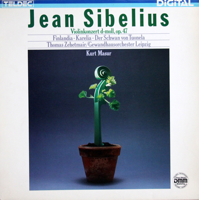 ツェートマイヤー、マズアのシベリウス/ヴァイオリン協奏曲　独telefunken　3737　LP レコード