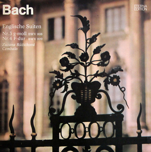 【テストプレス】　ルージチコヴァーのバッハ/イギリス組曲第3番、第4番　独ETERNA　3737　LP レコード