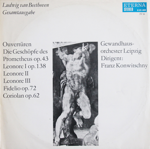 コンヴィチュニーのベートーヴェン/序曲集　東独ETERNA　3737　LP レコード