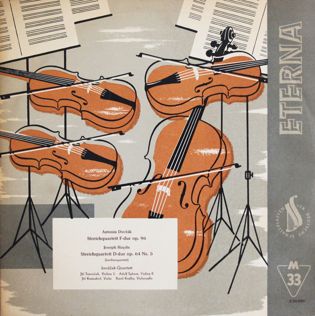 【独最初期盤】　ヤナーチェク四重奏団のドヴォルザーク/弦楽四重奏曲第12番「アメリカ」ほか　独ETERNA　3737　LP レコード
