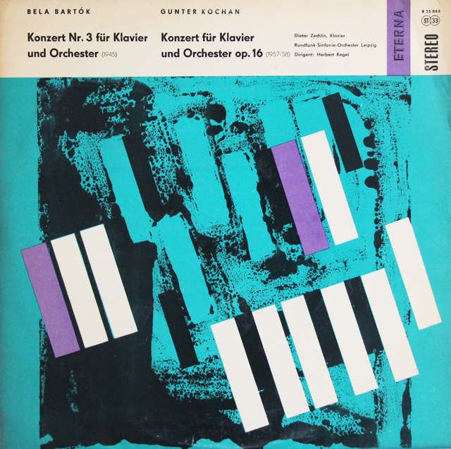 【テストプレス】　ツェヒリン、ケーゲルのバルトーク/ピアノ協奏曲第3番ほか　東独ETERNA　3737　LP レコード