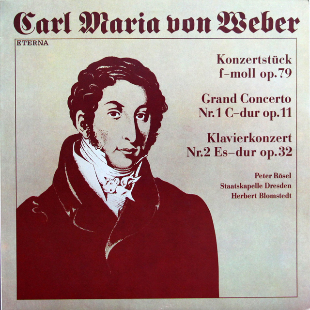 レーゼル、ブロムシュテットのウェーバー/ピアノ協奏曲集　独ETERNA　3738　LP レコード