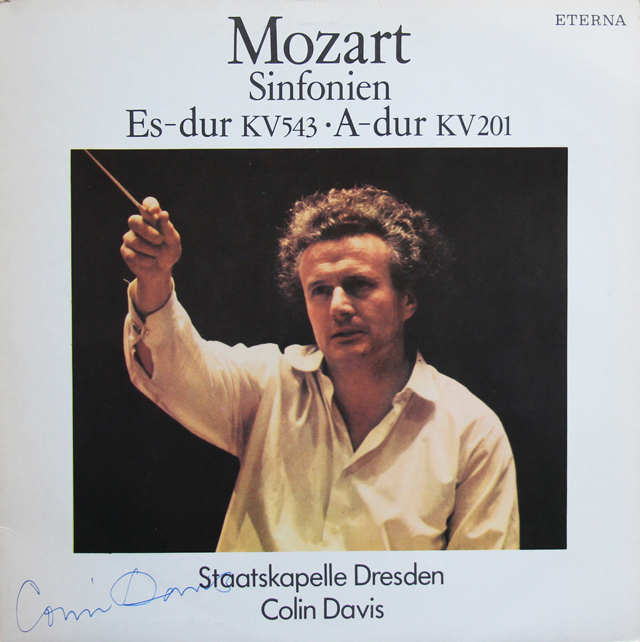 【直筆サイン入り】　デイヴィスのモーツァルト/交響曲第39、29番　独ETERNA　3738　LP レコード