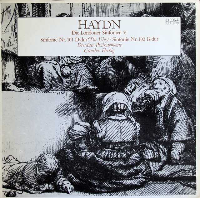 【テストレーベル】　ヘルビヒのハイドン/交響曲101番「時計」、第102番　独ETERNA　3739　LP レコード