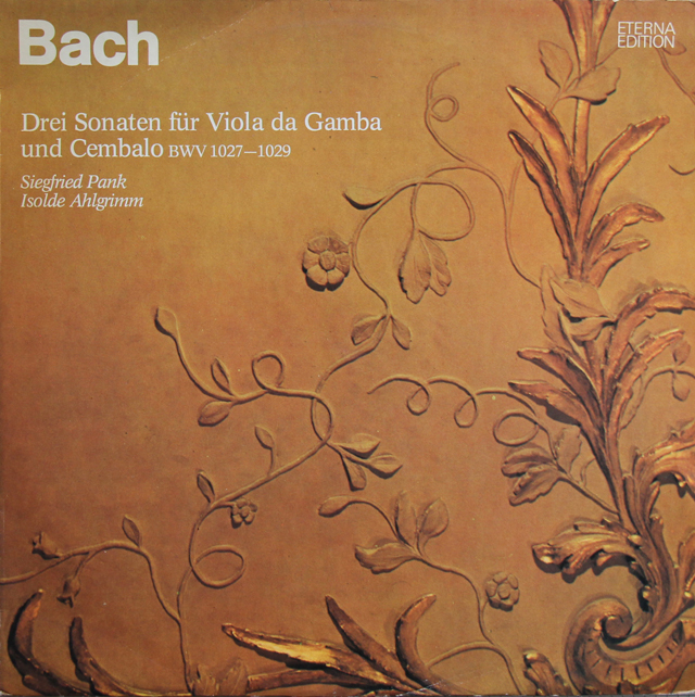 【テストプレス】　パンク、アールグリムのバッハ/ヴィオラ・ダ・ガンバ・ソナタ第1番～第3番　独ETERNA　3739　LP レコード