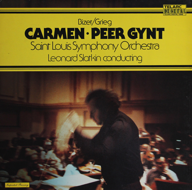 スラットキンのビゼー/カルメン組曲、グリーク/ペールギュント組曲　独TELARC　3740　LP レコード