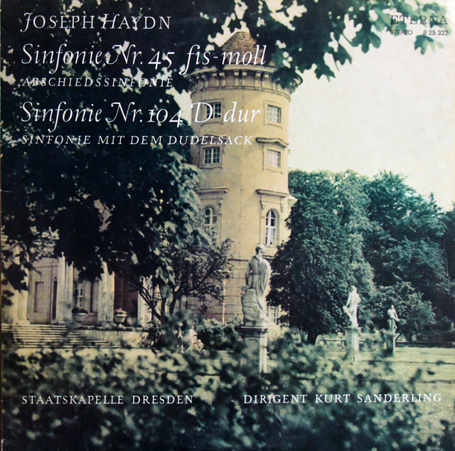 【テストプレス】　ザンデルリンクのハイドン/交響曲「告別」、「ロンドン」　独ETERNA　3740　LP レコード