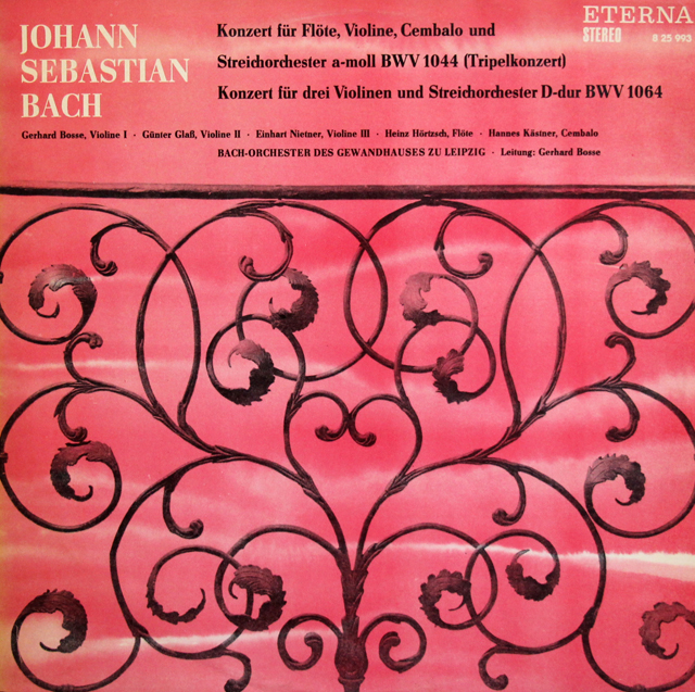 【テストプレス】　ボッセらのバッハ/三重協奏曲ほか　独ETERNA　3741　LP レコード