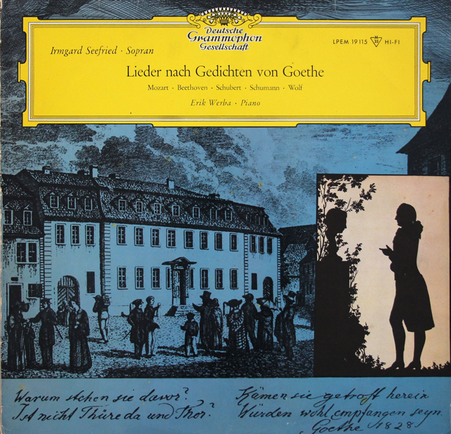 ゼーフリートのゲーテの詩による歌曲集　独DGG　3741　LP レコード