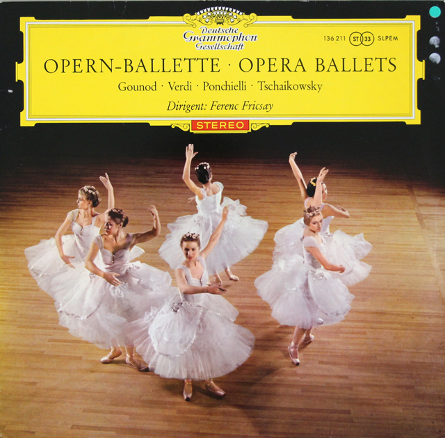 【赤ステレオ、独最初期盤】　フリッチャイのオペラのバレエ音楽集　独DGG　3741　LP レコード