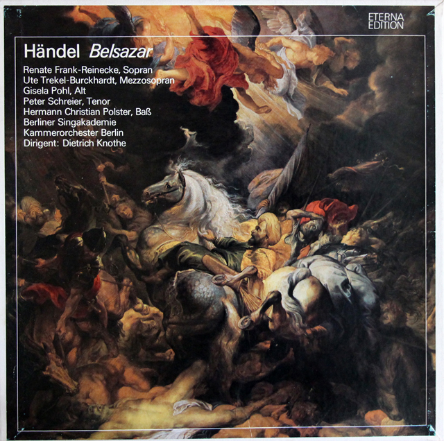【テストプレス】　シュライアー、クノーテらのヘンデル/「ペルシャザル」全曲　独ETERNA　3741　LP レコード