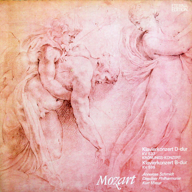 【テストプレス】　シュミット、マズアのモーツァルト/ピアノ協奏曲第26番「戴冠式」、第27番　独ETERNA　3742　LP レコード